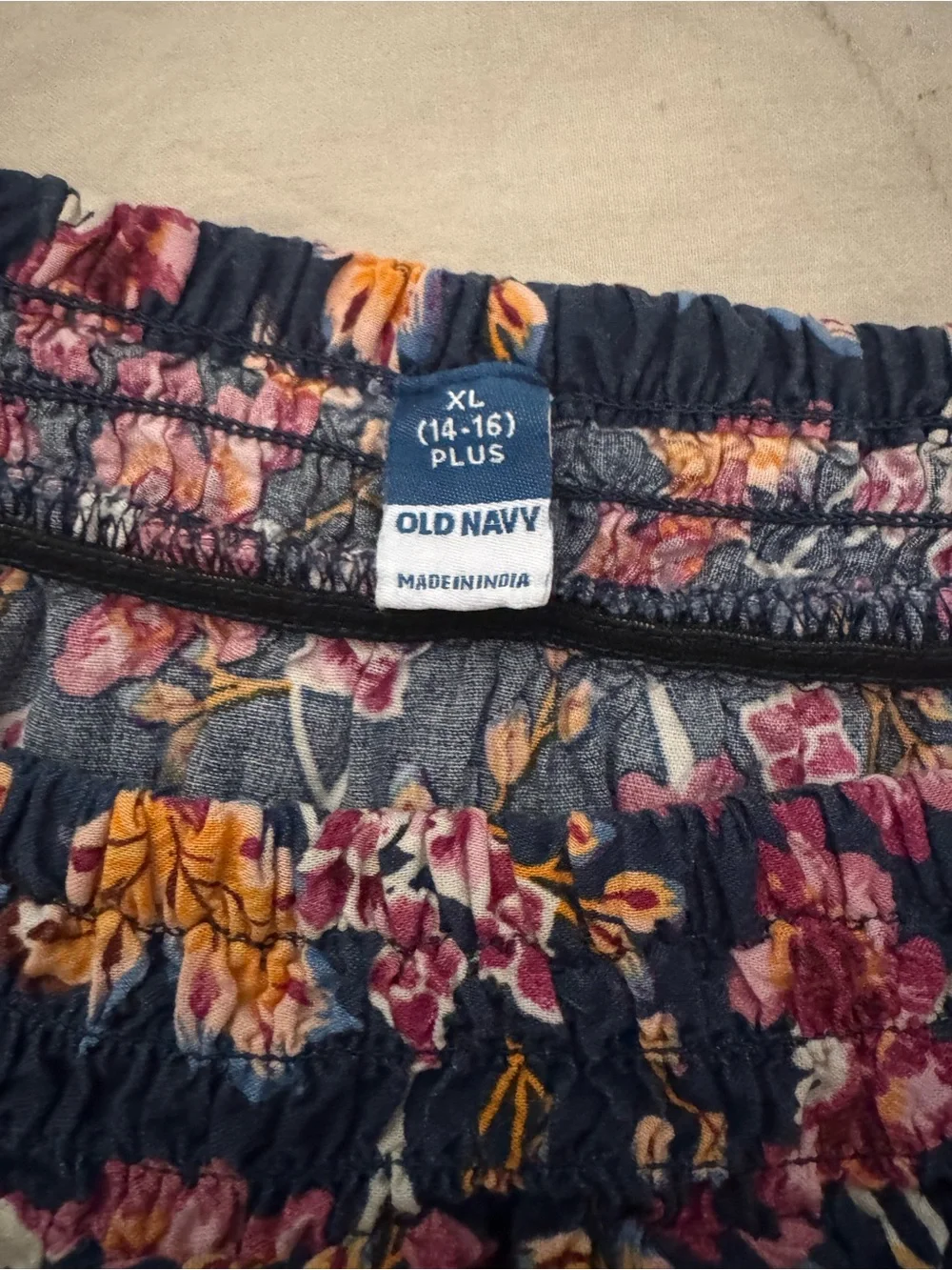 Old Navy Girls Set Fall Floral Skirt Peasant Top XL PLUS